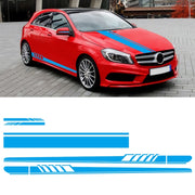 Adesivo decorativo per auto in PVC con cappuccio a strisce per styling auto 5 in 1, D-935