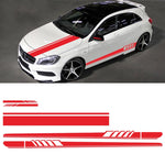 Adesivo decorativo auto in PVC con cappuccio a strisce