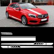 Adesivo decorativo per auto in PVC con cappuccio a strisce per styling auto 5 in 1, D-935