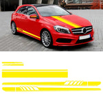 Adesivo decorativo auto in PVC con cappuccio a strisce