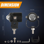 2 pezzi DC9-36V / 20W / 6000K / 3000K / 2000LM Fari / fendinebbia a doppio colore per motocicli, 20W