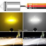 2 pezzi DC9-36V / 20W / 6000K / 3000K / 2000LM Fari / fendinebbia a doppio colore per motocicli, 20W