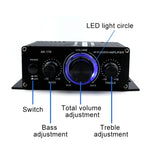 AK170 Mini amplificatore HIFI per auto Audio DC 12V, AK170