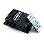 AK370 Amplificatore audio HIFI Bluetooth per uso domestico/auto da 12 V con telecomando, AK370