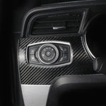 Adesivo decorativo per pannello interruttori fari in fibra di carbonio per auto per Ford Mustang, Headlight Switch