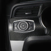 Adesivo decorativo per pannello interruttori fari in fibra di carbonio per auto per Ford Mustang, Headlight Switch