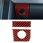 Adesivo decorativo con pulsante per scatola portaoggetti per sedile di guida in fibra di carbonio 2 in 1 per Ford Mustang, Vice Driving Seat Storage Box Button