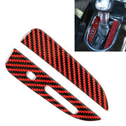 Adesivo decorativo per posizione cambio auto in fibra di carbonio 2 in 1 per Ford Mustang, Gear Position