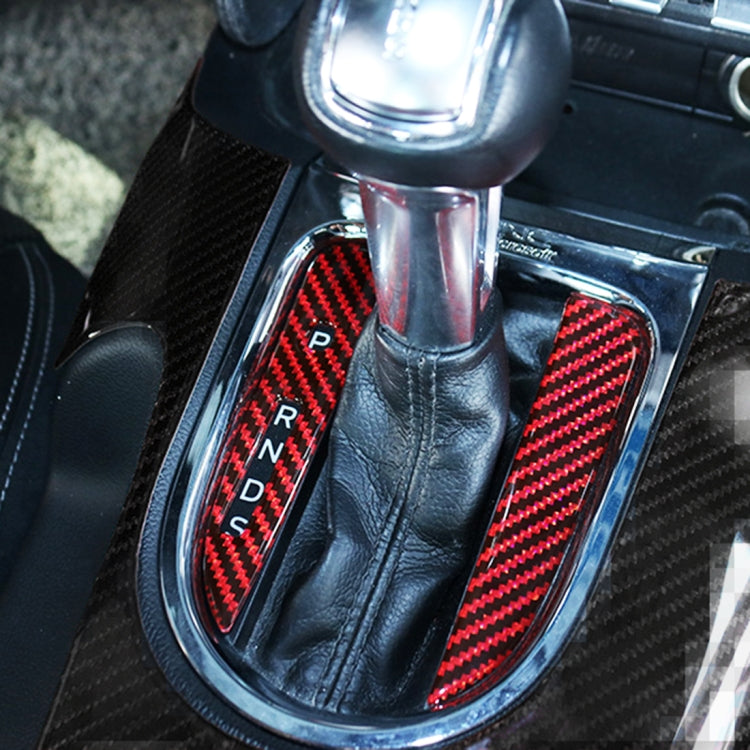 Adesivo decorativo per posizione cambio auto in fibra di carbonio 2 in 1 per Ford Mustang, Gear Position
