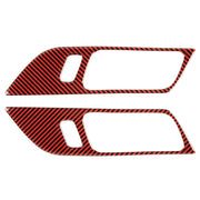 Adesivo decorativo per maniglia interna della porta 2 in 1 per auto in fibra di carbonio per Ford Mustang, Inner Door Handle