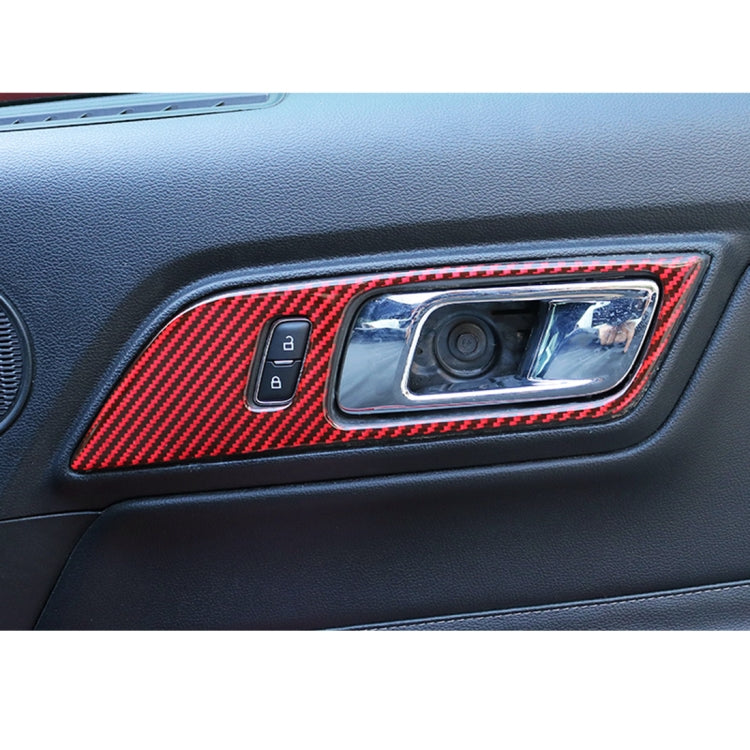 Adesivo decorativo maniglia interna Ford Mustang in fibra di carb