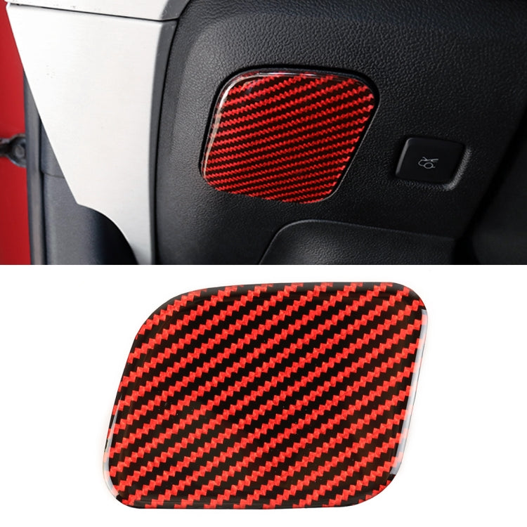 Adesivo decorativo per scatola portaoggetti del sedile di guida principale in fibra di carbonio per auto per Ford Mustang, Main Driving Seat Storage Box