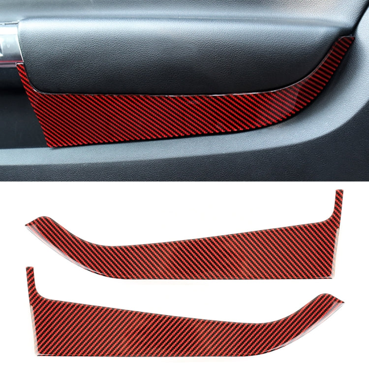 Adesivo decorativo per pannello porta in fibra di carbonio 2 in 1 per Ford Mustang, Door Panel
