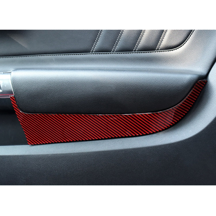 Adesivo decorativo per pannello porta in fibra di carbonio 2 in 1 per Ford Mustang, Door Panel