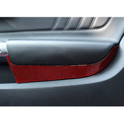 Adesivo decorativo per pannello porta in fibra di carbonio 2 in 1 per Ford Mustang, Door Panel