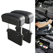Tappetino per bracciolo per auto con cuscino avvolto in pelle PU universale da 2 pezzi con scatola di immagazzinaggio, 2pcs(Black), 2pcs (Black Red), 2pcs(Black White), 2pcs(Grey), 2pcs(Beige), 2pcs(Brown)