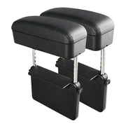 Tappetino per bracciolo per auto con cuscino avvolto in pelle PU universale da 2 pezzi con scatola di immagazzinaggio, 2pcs(Black), 2pcs (Black Red), 2pcs(Black White), 2pcs(Grey), 2pcs(Beige), 2pcs(Brown)