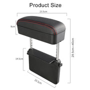 2 pezzi caricatore standard Qi wireless universale per auto cuscino per bracciolo avvolto in pelle PU tappetino per bracciolo per auto con scatola di immagazzinaggio, 2pcs(Black), 2pcs(Black Red), 2pcs(Black White), 2pcs(Grey), 2pcs(Beige), 2pcs(Brown)