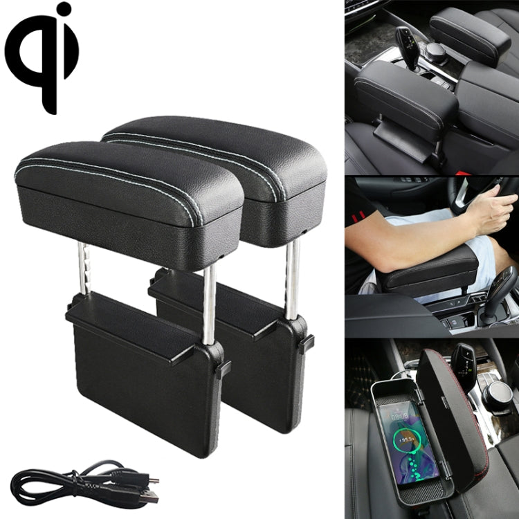 Caricatore wireless Qi universale per auto con cuscino bracciolo
