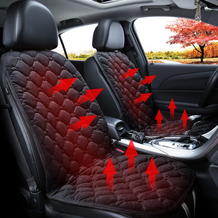 Copricuscino riscaldatore per sedile anteriore per auto 12V Copri scaldabagno invernale riscaldato caldo, doppio sedile, 12V Double Seat (Black), 21V Double Seat (Coffee), 12V Double Seat (Beige), 12V Double Seat (Red)