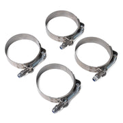 4 fascette stringitubo con bullone a T in acciaio inossidabile, clip per tubo, clip per tubo carburante, dimensioni: 57-65 mm, Size: 57-65mm