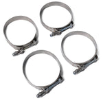 4 fascette stringitubo con bullone a T in acciaio inossidabile, clip per tubo, clip per tubo carburante, dimensioni: 57-65 mm, Size: 57-65mm