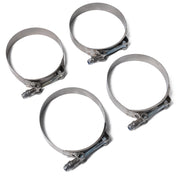 4 fascette stringitubo con bullone a T in acciaio inossidabile, clip per tubo, clip per tubo carburante, dimensioni: 57-65 mm, Size: 57-65mm