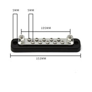 Barra collettrice di distribuzione dell'alimentazione a 10 vie Scatola di distribuzione singola a 10 bit per auto/camper/barca, 10-bit