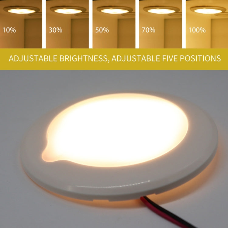 Lampada da soffitto a cupola LED DC 9-30V 4.5W 3000-3300K IP67 Marine RV dimmerabile 150mm, con touch control, 150mm LED Dome Light, 150mm LED Dome Light(White Light)