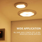 Lampada da soffitto a cupola LED DC 9-30V 4.5W 3000-3300K IP67 Marine RV dimmerabile 150mm, con touch control, 150mm LED Dome Light, 150mm LED Dome Light(White Light)