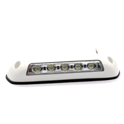 DC 12V 2.6W 6000K IP67 Marine RV Impermeabile LED Scale Plafoniera Lampada da soffitto, Guscio bianco e Base in gomma, White Shell and Rubber Base