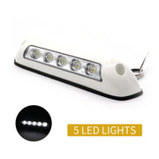 DC 12V 2.6W 6000K IP67 Marine RV Impermeabile LED Scale Plafoniera Lampada da soffitto, Guscio bianco e Base in gomma, White Shell and Rubber Base