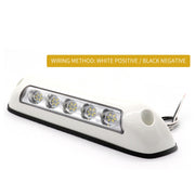 DC 12V 2.6W 6000K IP67 Marine RV Impermeabile LED Scale Plafoniera Lampada da soffitto, Guscio bianco e Base in gomma, White Shell and Rubber Base