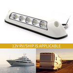 DC 12V 2.6W 6000K IP67 Marine RV Impermeabile LED Scale Plafoniera Lampada da soffitto, Guscio bianco e Base in gomma, White Shell and Rubber Base