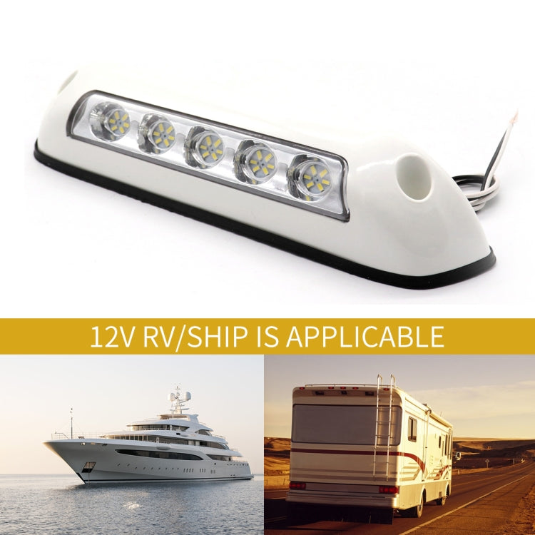 DC 12V 2.6W 6000K IP67 Marine RV Impermeabile LED Scale Plafoniera Lampada da soffitto, Guscio bianco e Base in gomma, White Shell and Rubber Base