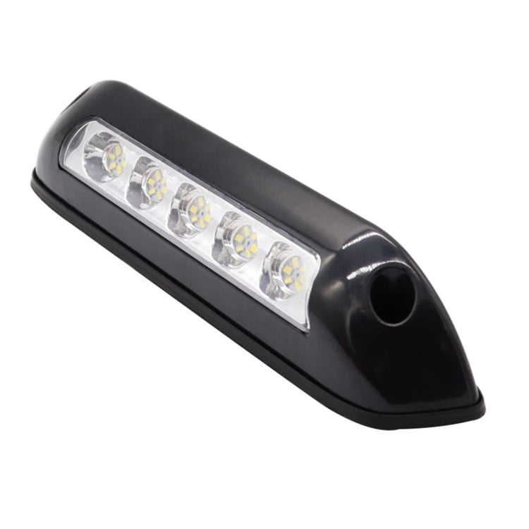 DC 12V 2.6W 6000K IP67 Marine RV Lampada da soffitto impermeabile per scale a LED per scale, copertura nera e base in gomma, Black Shell and Rubber Base