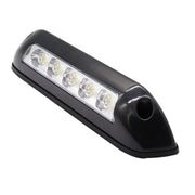 DC 12V 2.6W 6000K IP67 Marine RV Lampada da soffitto impermeabile per scale a LED per scale, copertura nera e base in gomma, Black Shell and Rubber Base