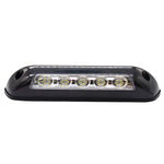 DC 12V 2.6W 6000K IP67 Marine RV Lampada da soffitto impermeabile per scale a LED per scale, copertura nera e base in gomma, Black Shell and Rubber Base