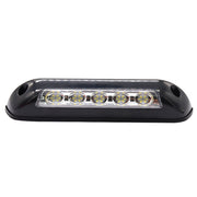 DC 12V 2.6W 6000K IP67 Marine RV Lampada da soffitto impermeabile per scale a LED per scale, copertura nera e base in gomma, Black Shell and Rubber Base