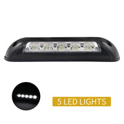 DC 12V 2.6W 6000K IP67 Marine RV Lampada da soffitto impermeabile per scale a LED per scale, copertura nera e base in gomma, Black Shell and Rubber Base