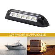 DC 12V 2.6W 6000K IP67 Marine RV Lampada da soffitto impermeabile per scale a LED per scale, copertura nera e base in gomma, Black Shell and Rubber Base