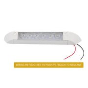 Lampada da soffitto a cupola per scale a LED impermeabile DC 12V 2.6W 6000K IP67 per camper marino, base in lega di alluminio, Aluminum Alloy Base