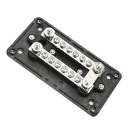 Barra collettrice di design per moduli per carichi pesanti DC 48V 100A max 4 M6 / 12 M4 Terminal Stud Barra collettrice per auto / camper / barca, 100A
