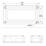 Max DC 48V 200A Modulo per carichi pesanti Design Bus Bar 4 M10 Terminal Stud Box Busbar per auto / camper / barca, 200A