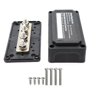 Max DC 48V 300A Modulo per carichi pesanti Design Bus Bar 4 M8 Terminal Stud Box Busbar per auto / camper / barca, 300A
