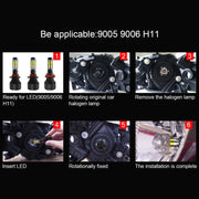 2 lampade per fari LED per auto S2 H8 / H9 / H11 DC9-36V / 25W / 6000K / 2500LM IP68, H8 / H9 / H11