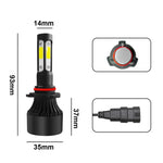 Fari LED per auto 9006 HB4 25W 6000K 2500LM IP68