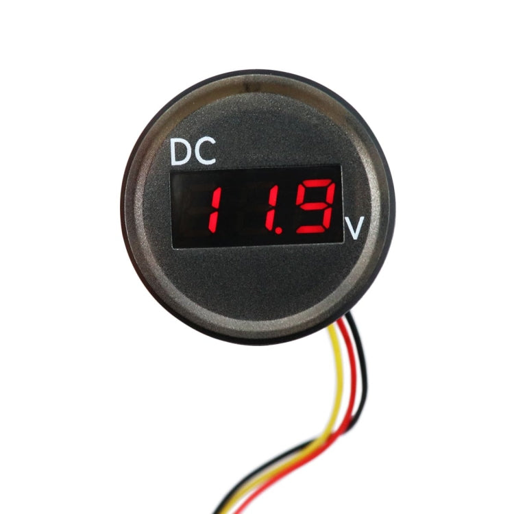 B3612 DC 0-100 V IP67 Voltmetro digitale universale modificato per auto/camper/barca con cavo, lunghezza cavo: 18 cm, B3612 Voltmeter
