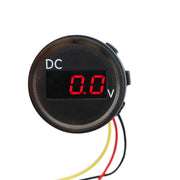 B3612 DC 0-100 V IP67 Voltmetro digitale universale modificato per auto/camper/barca con cavo, lunghezza cavo: 18 cm, B3612 Voltmeter