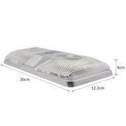 D4376D DC11-18V 6W 6000-6500K IP50 48LED SMD-5050 Lampada da soffitto a LED dimmerabile per camper marino, con controllo touch, D4376D